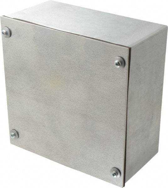 Cooper B-Line - Steel Junction Box Enclosure Screw Flat Cover - NEMA 3, 12, 8" Wide x 8" High x 4" Deep, Dust-tight & Rainproof - A1 Tooling