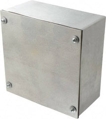 Cooper B-Line - Steel Junction Box Enclosure Screw Flat Cover - NEMA 3, 12, 8" Wide x 8" High x 4" Deep, Dust-tight & Rainproof - A1 Tooling