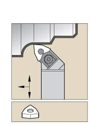 Kennametal - WWLN, Right Hand Cut, 5° Lead Angle, 1" Shank Height x 1" Shank Width, Negative Rake Indexable Turning Toolholder - 6" OAL, TN..43. Insert Compatibility, Series Wedgelock - A1 Tooling