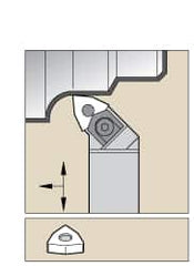 Kennametal - WWLN, Right Hand Cut, 5° Lead Angle, 1" Shank Height x 1" Shank Width, Negative Rake Indexable Turning Toolholder - 6" OAL, TN..43. Insert Compatibility, Series Wedgelock - A1 Tooling