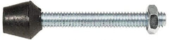 De-Sta-Co - M6 Carbon Steel Cap Tip Clamp Spindle Assembly - 15.24mm Thread Length, 25.4mm OAL, Flat Tip Cap, 0.66" Tip Surface Diam, Use with Squeeze Action Plier Clamps - A1 Tooling