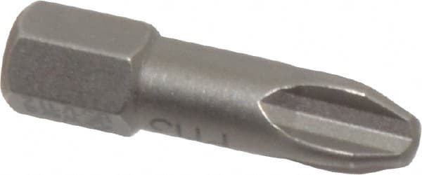 Wera - #3, Torsion Phillips Screwdriver Bit - 1/4" Drive, 1" OAL - A1 Tooling