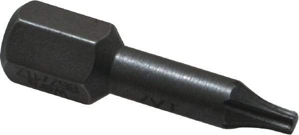 Wera - 1/4" Drive T7 Torx Screwdriver Bit - 1" OAL, Insert Bit - A1 Tooling