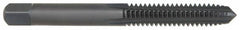 OSG - 5/8-18 UNF 3B 4 Flute Nitride/Oxide Finish High Speed Steel Straight Flute Standard Hand Tap - Plug, Right Hand Thread, 3-13/16" OAL, 1-13/16" Thread Length, H3 Limit, Oversize - Exact Industrial Supply