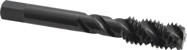 OSG - 1/2-13 UNC 3 Flute 3B Bottoming Spiral Flute Tap - High Speed Steel, Oxide Finish, 3-3/8" OAL, Right Hand Flute, Right Hand Thread, H3, Series 107 - Exact Industrial Supply