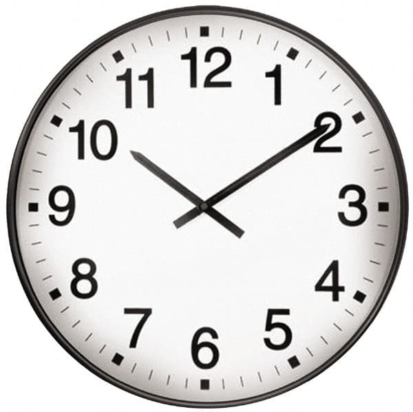 Infinity Insttruments - 17 Inch Diameter, White Face, Dial Wall Clock - Standard Display, Black Case, Runs on AA Battery - A1 Tooling