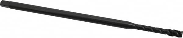 OSG - 1/4-28 UNF 3 Flute H3 Oxide Finish Vanadium High Speed Steel Spiral Flute Extension Tap - Modified Bottoming Chamfer, 6" OAL, 3B Class of Fit - A1 Tooling