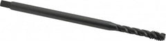 OSG - 5/16-18 UNC 3 Flute H3 Oxide Finish Vanadium High Speed Steel Spiral Flute Extension Tap - Modified Bottoming Chamfer, 6" OAL, 3B Class of Fit - Exact Industrial Supply