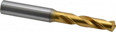 OSG - 25/64" 130° Spiral Flute Cobalt Screw Machine Drill Bit - TiN Finish, Right Hand Cut, 1-7/8" Flute Length, 3-31/32" OAL, Standard Point, Straight Shank - A1 Tooling