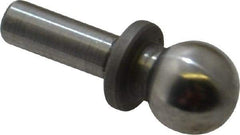 Gibraltar - 1/4" Ball Diam, 1/8" Shank Diam, Steel Inspection Tooling Ball - Slip-Fit Shank, 9/16" Ball Center to Shank Bottom, 0.2" Ball Center to Shoulder Bottom, with Shoulder - A1 Tooling