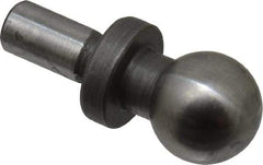 Gibraltar - 6mm Ball Diam, 3mm Shank Diam, Steel Inspection Tooling Ball - Press-Fit Shank, 12mm Ball Center to Shank Bottom, 6mm Ball Center to Shoulder Bottom, with Shoulder - A1 Tooling