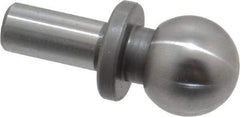 Gibraltar - 1/2" Ball Diam, 1/4" Shank Diam, Steel Inspection Tooling Ball - Slip-Fit Shank, 15/16" Ball Center to Shank Bottom, 0.4" Ball Center to Shoulder Bottom, with Shoulder - A1 Tooling