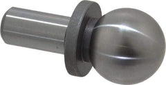 Gibraltar - 3/4" Ball Diam, 3/8" Shank Diam, Steel Inspection Tooling Ball - Press-Fit Shank, 1-1/4" Ball Center to Shank Bottom, 1/2" Ball Center to Shoulder Bottom, with Shoulder - A1 Tooling