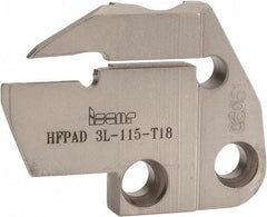 Iscar - 3mm Groove Width, 18mm Max Depth of Cut, Left Hand Cut, HFPAD Indexable Grooving Blade - GRIP, HGN-C, HGN-J, HGN-UT, HGPL Insert Style, Series Modular Grip - A1 Tooling