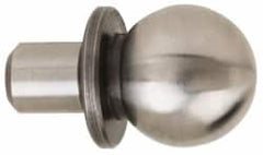 Gibraltar - 1/2" Ball Diam, 1/4" Shank Diam, Steel Inspection Tooling Ball - Thread Shank, 5/8" Ball Center to Shank Bottom, 5/16" Ball Center to Shoulder Bottom, with Shoulder - A1 Tooling