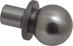 Gibraltar - 1/2" Ball Diam, 1/4" Shank Diam, Steel Inspection Tooling Ball - Thread Shank, 5/8" Ball Center to Shank Bottom, 5/16" Ball Center to Shoulder Bottom, with Shoulder - A1 Tooling