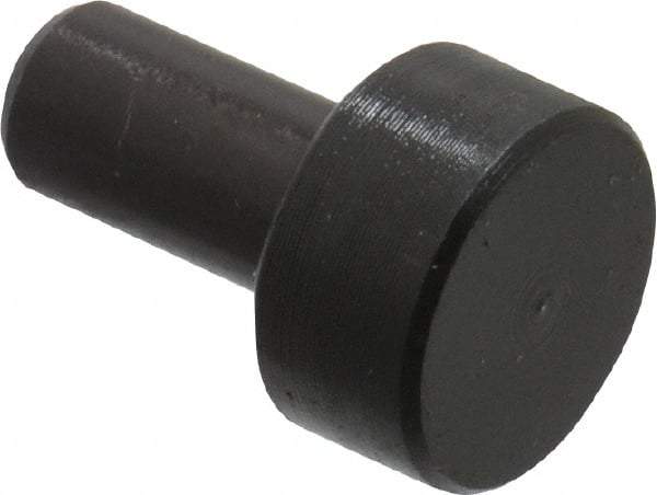 Gibraltar - 3/4" OAL, 1/4" Head Height, 1/2" OD, Hardened Steel, Ground, Press Fit Rest Button - Black Oxide Coating, 1/4" Pin Diam, 1/2" Long Pin - A1 Tooling