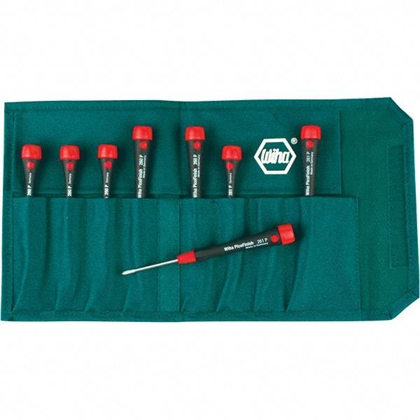 Wiha - 8 Piece Slotted & Phillips Screwdriver Set - Comes in Canvas Pouch - A1 Tooling