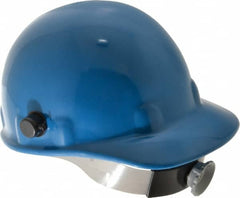 Fibre-Metal - ANSI Type I, Class G Rated, 8-Point, Ratchet Adjustment Hard Hat - Size 6-1/2 to 8, Blue, Standard Brim - A1 Tooling