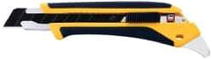 Olfa - Snap Utility Knife - 3.94" High Carbon Tool Steel Blade, Yellow & Black Elastomer & Fiber Reinforced Polymer Handle, 1 Blade Included - A1 Tooling