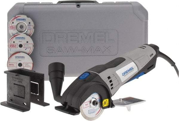 Dremel - 6 Amps, 3" Blade Diam, 17,000 RPM, Electric Circular Saw - 120 Volts, 7' Cord Length, 7/16" Arbor Hole, Left Blade - A1 Tooling