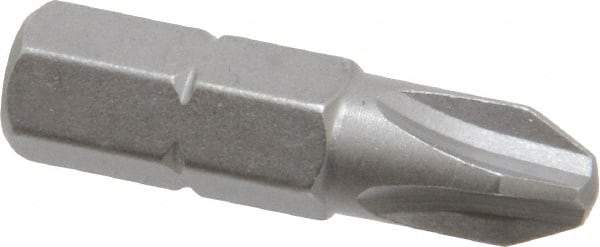 Wera - #3, Hex Drive Standard Phillips Screwdriver Bit - 5/16" Drive, 1-1/4" OAL - A1 Tooling