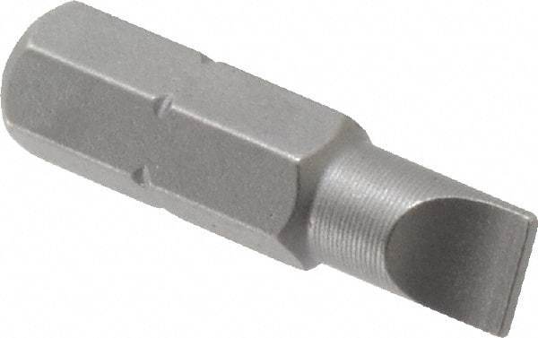 Wera - 1/4" Slotted Screwdriver Bit - 1/4" Hex Drive, 1" OAL - A1 Tooling