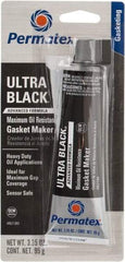 Permatex - 3.35 oz Oil Resistant Gasket Maker - -65 to 550°F, Black, Comes in Tube - A1 Tooling