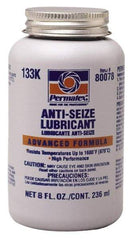 Permatex - 8 oz Bottle High Temperature Anti-Seize Lubricant - Aluminum/Copper/Graphite, -51 to 1,600°F, Silver Colored, Water Resistant - A1 Tooling