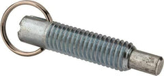 Gibraltar - 1/2-13, 1.4" Thread Length, 5/16" Plunger Diam, 1/2" Plunger Projection, 2.5 Lb Init to 5 Lb Final End Force, Steel Locking Pull Ring Plunger - 1.4" Len Under Head, 2" Body Len, 1.26" Ring Diam, 2" Plunger Len, 0.6" Head Height - A1 Tooling