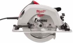 Milwaukee Tool - 15 Amps, 10-1/4" Blade Diam, 5,200 RPM, Electric Circular Saw - 120 Volts, 3.1 hp, 12' Cord Length, 5/8" Arbor Hole, Right Blade - A1 Tooling