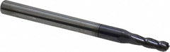 Accupro - 3/32", 4 Flute, Single End, Solid Carbide, 0.015" Corner Radius End Mill - 1-1/2" OAL, 30° Helix, Right Hand Flute, 0.279" LOC, Right Hand Cut - A1 Tooling