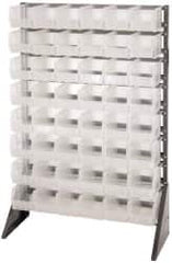 Quantum Storage - 48 Bin Rail System with Ultra Bins - 36 Inch Overall Width x 15 Inch Overall Depth x 53 Inch Overall Height, Clear Tri-Clear Polypropylene Bins - A1 Tooling