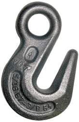 CM - 4,700 Lb Capacity, Chain Grade 70, Steel Eye Hook - 0.53" Hook Throat, 2.44" Reach, 0.7" Eye ID, 5/16" Chain Diam, 3.89" OAL, Self-Colored - A1 Tooling