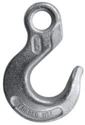 CM - Chain Grade 100, 15,000 Lbs. Load Limit Eye Sling Hook - 1.78 Inch Hook Throat, 5.69 Inch Reach, 1.13 Inch Eye Inside Diameter, 1/2 Inch Chain Diameter, 8.16 Inch Overall Length, 3/4 Inch Eye Thickness - A1 Tooling