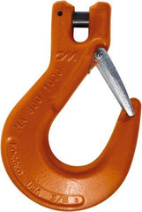 CM - 5/8 Inch Chain Diameter, Grade 100 Clevis Hook - 22,600 Lbs. Load Capacity, 0.71 Inch Inside Diameter, 3/4 Inch Pin Diameter, 1.69 Inch Hook Throat, 8.43 Inch Overall Length, 6.2 Inch Hook Width - A1 Tooling