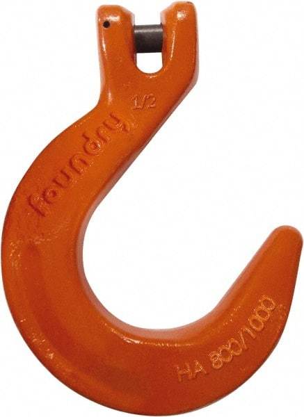 CM - 9/32 Inch Chain Diameter, Grade 100 Clevis Hook - 4,300 Lbs. Load Capacity, 0.35 Inch Inside Diameter, 0.357 Inch Pin Diameter, 2.55 Inch Hook Throat, 6.52 Inch Overall Length, 4.82 Inch Hook Width - A1 Tooling