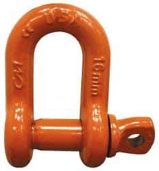 CM - 1/2" Nominal Chain Size, 3 Ton Carbon Steel Screw Chain Shackle - 23/32" Diam, 5/8" Pin Diam, 13/16" Wide Inside Jaw, 13/16" Inside Width - A1 Tooling