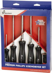 Ability One - 6 Piece Phillips Screwdriver Set - Bit Sizes: Philips #1 to #4 - A1 Tooling