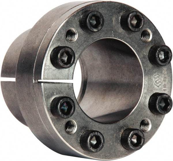 Climax Metal Products - M4 Thread, 1/4" Bore Diam, 0.551" OD, Shaft Locking Device - 3 Screws, 1,643 Lb Axial Load, 0.984" OAW, 0.394" Thrust Ring Width, 17 Ft/Lb Max Torque - A1 Tooling