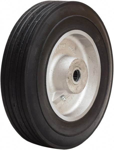 Hamilton - 10 Inch Diameter x 2 Inch Wide, Rubber on Aluminum Caster Wheel - 700 Lb. Capacity, 2-3/4 Inch Hub Length, 1 Inch Axle Diameter, Straight Roller Bearing - A1 Tooling