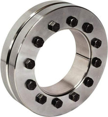 Climax Metal Products - M10 Thread, 110mm Bore Diam, 185mm OD, Shaft Locking Device - 9 Screws, 340,690 Lb Axial Load, 185mm OAW, 1.535" Thrust Ring Width, 12,421 Ft/Lb Max Torque - A1 Tooling