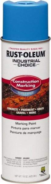 Rust-Oleum - 15 fl oz Blue Marking Paint - Water-Based Formula - A1 Tooling