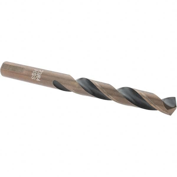 Import - 23/64" High Speed Steel, 135° Point, Round with Flats Shank Maintenance Drill Bit - A1 Tooling