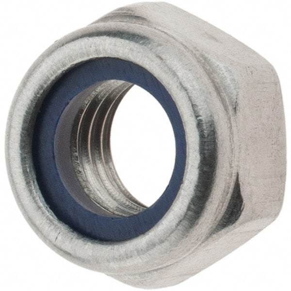 Value Collection - M8x1.25 Metric Coarse 316 & Austenitic Grade A4 Hex Lock Nut with Nylon Insert - 8mm High, Uncoated - A1 Tooling