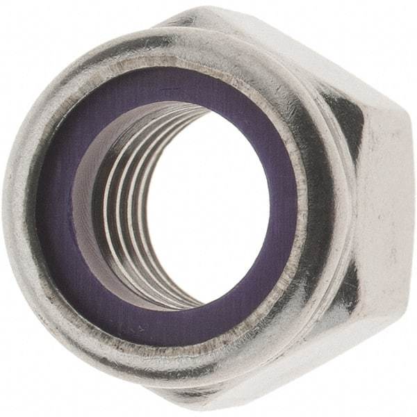 Value Collection - 1/2-13 UNC 18-8 Hex Lock Nut with Nylon Insert - 3/4" Width Across Flats, 39/64" High - A1 Tooling