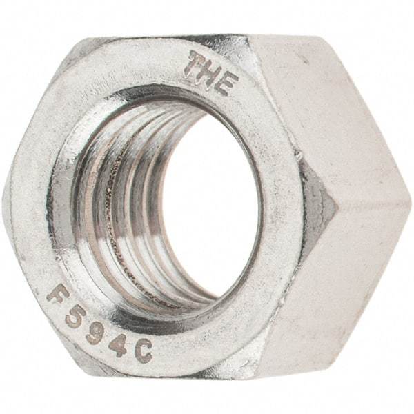 Value Collection - 5/8-11 UNC Stainless Steel Right Hand Hex Nut - 15/16" Across Flats, 35/64" High, Uncoated - A1 Tooling