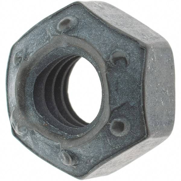 Made in USA - 1/4-20 UNC Grade L9 Hex Lock Nut with Distorted Thread - 7/16" Width Across Flats, 7/32" High, Uncoated with Wax Finish - A1 Tooling