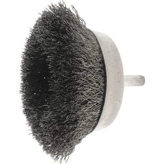 Weiler - 2-3/4" Diam, Steel Fill Cup Brush - 0.0118 Wire Diam, 7/8" Trim Length, 4,500 Max RPM - A1 Tooling