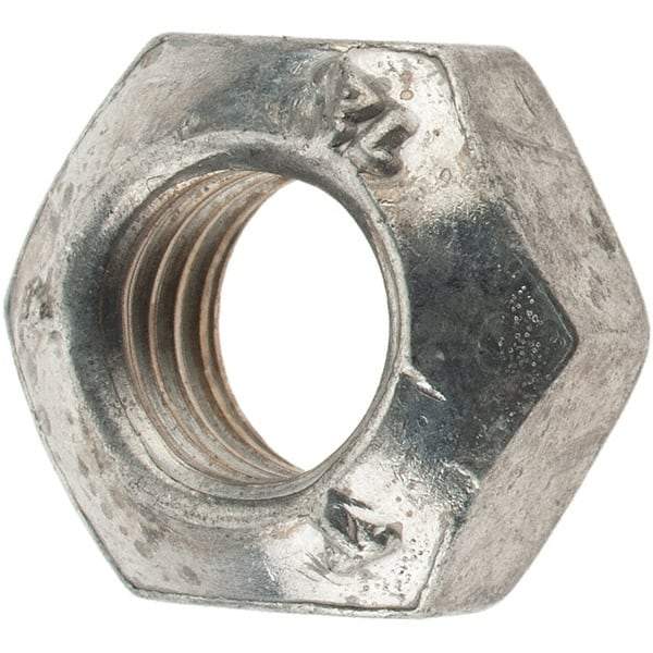 Made in USA - M10x1.50 Metric Coarse Grade 12 Hex Lock Nut with Distorted Thread - 10mm High, Cadmium Dicromate Finish - A1 Tooling